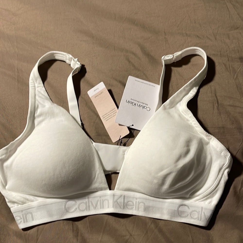 Brand new Calvin Klein lightly lined triangle bra.